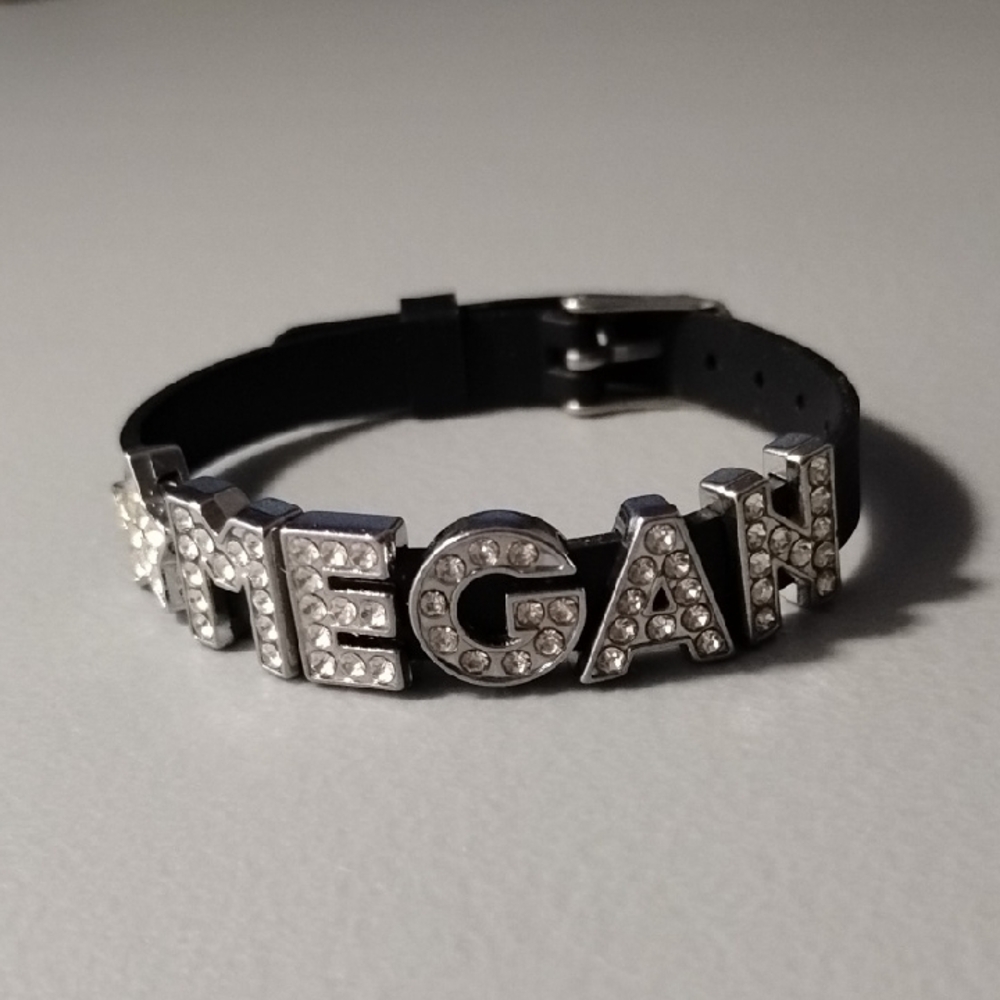 MEGAN Crystal Embellished Black Bracelet